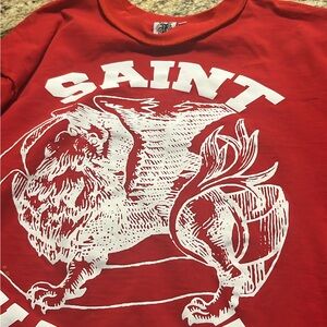 Vanity Red Tee with White Print